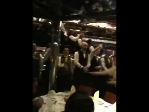 Carnival Destiny dining room farewell song