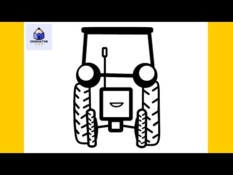 Cum Sa Desenezi Un TRACTOR | Usor Pas cu Pas Tutorial pentru Incepatori