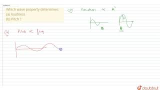Which wave property determines (a) loudness (b) Pitch ?...