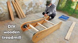 One of a kind recycled wood treadmill - Watch now!