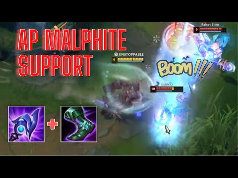 AP MALPHITE SUPPORT | Luden's + Boots + R = BOOM! | KDA = 7/6/18