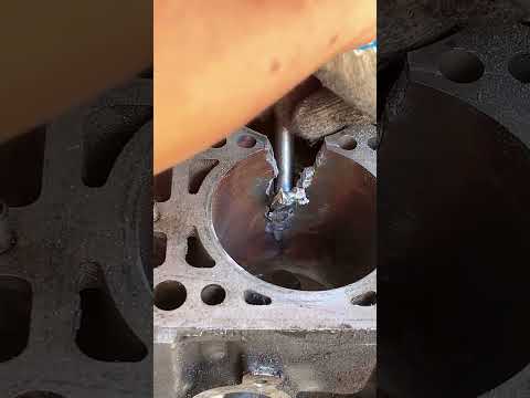 Engine missing welding repair- Good tools and machinery make work easy