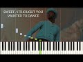 Tyler The Creator SWEET I THOUGHT YOU WANTED TO DANCE Piano Tutorial