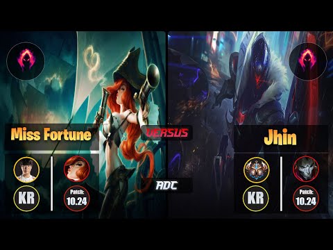 Haru MISS FORTUNE (ADC) [Dark Harvest] VS JHIN - Challenger KR Patch 10.24