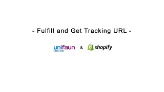 Fulfill and Get Tracking URL