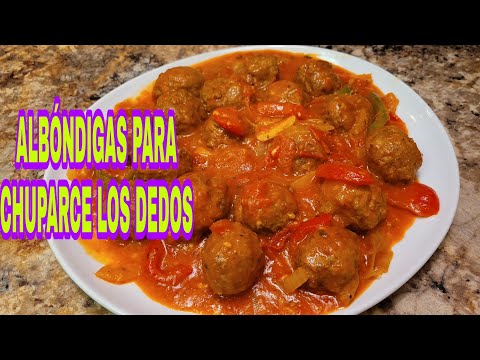 COMO hacer ALBÓNDIGAS en SALSA de tomate 🍅 hechas en Casa🤤🧆🥩🍗