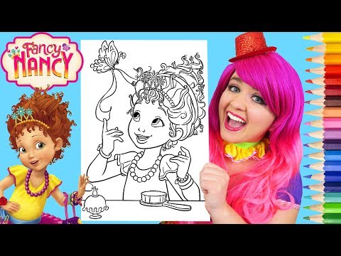 Coloring Fancy Nancy Clancy Disney Coloring Page Prismacolor Pencils | KiMMi THE CLOWN Video