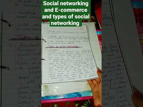 social networking and E-commerce and types of social networking Facebook and Twitter and Linkedin.