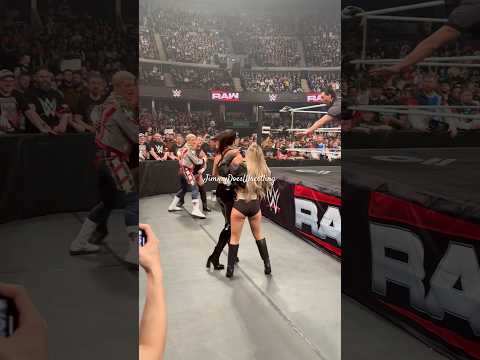 CODY RHODES HOLDS CM PUNK BACK FROM RAQUEL & LIV MORGAN AT WWE GLASGOW #wwe #wrestling