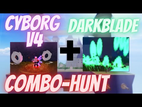 DARK BLADE + CYBORG V4 + E CLAW COMBO is SO BROKEN for Bounty Hunting in Blox Fruits!