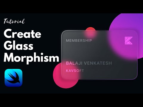 Glass Morphism SwiftUI - Glass Card Effect - Xcode 14 - SwiftUI Tutorials