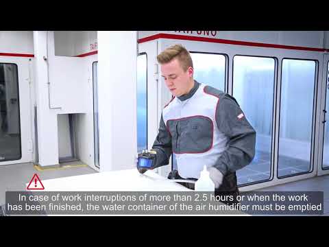 SATA breathing protection system NIOSH - Operation and maintenance of the SATA air humidifier