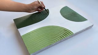 DIY Minimal textured art on canvas | Abstract DIY Home Decor | Wall Art Painting