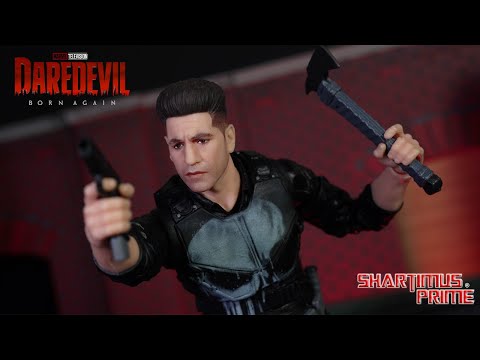 Marvel Legends Punisher Daredevil Born Again Disney+ Series Hasbro Action Figure Review