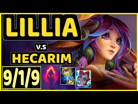 LILLIA vs HECARIM - 9/1/9 KDA JUNGLE GAMEPLAY - EUW Ranked DIAMOND