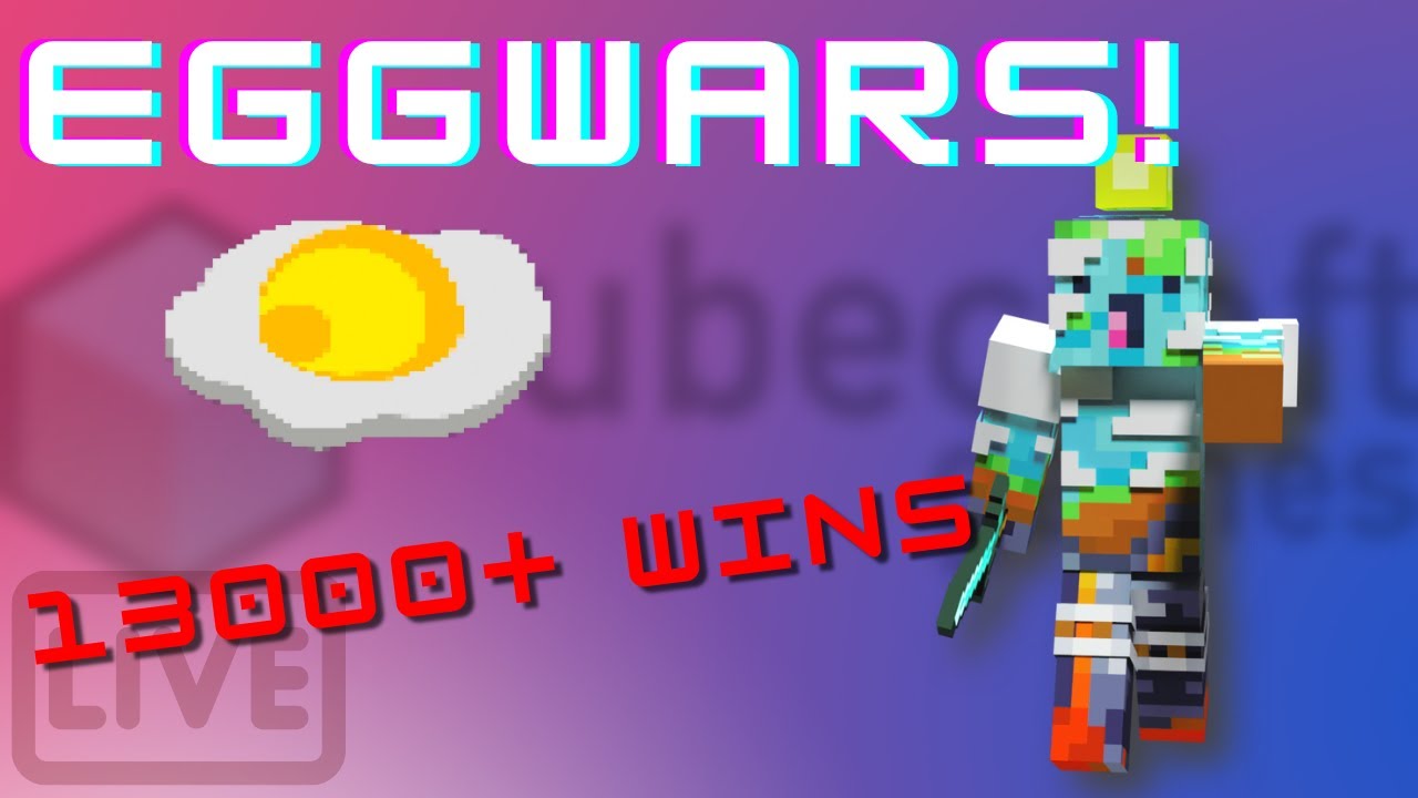 Breaking Records with 13,000+ Wins: Watch realjaycg Dominate CubeCraft Eggwars LIVE!