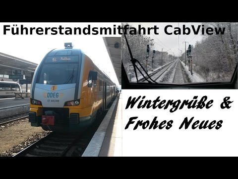 Führerstandsmitfahrt / CabView: RE2 - Winter- und Neujahrsgrüße