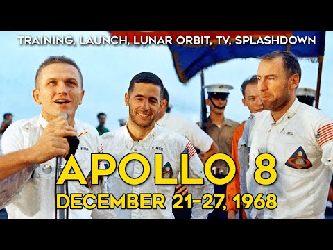 Apollo 8 - Historical Footage, Full Mission, Narration, HD,  Borman, Lovell, Anders, Moon, Saturn V