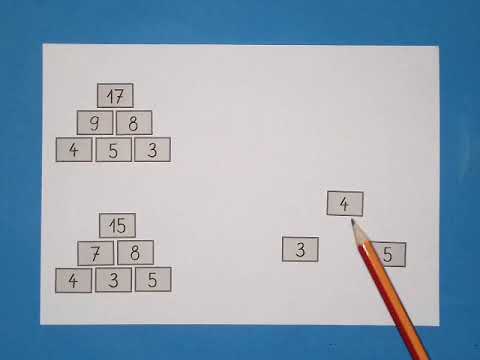 Zahlenmauern (Teil 3) / Mathe / Grundschule / Klasse 1 / einfach üben