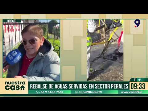 Vecinos de Talcahuano denuncia rebalse de alcantarillado en sector Perales