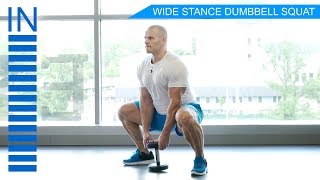 WIDE STANCE DUMBBELL SQUAT exercise video thumbnail