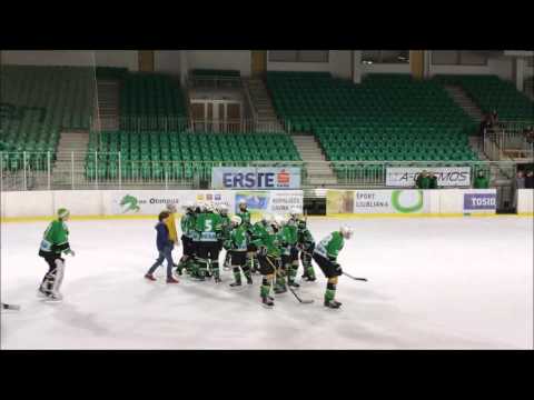 U-14 DP 9.3.2017 HK Olimpija - HKMK Bled A 4:3, Veselje ob zmagi in uvrstitvi v finale