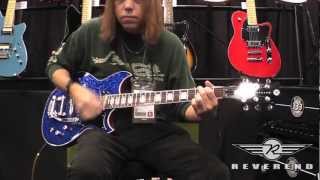Video thumbnail for Reverend Sensei RT NAMM 2013 thru Earthquaker Hoof Fuzz / Jet City Amp by Reverend Guitars