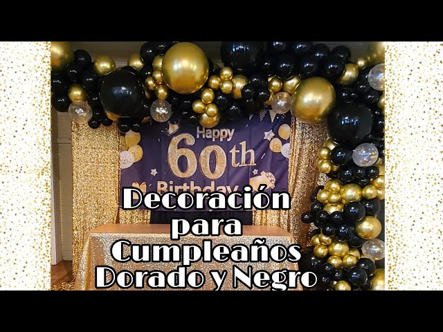 Vídeo relacionado con 50 Globos Negros y Dorados - 30 cm de Látex Negro, Dorado Metálico y Globos de Confeti Negros y Dorados con Cinta, Decoración para Fiestas de Cumpleaños, Bodas, Fiestas Infantiles y Baby Showers