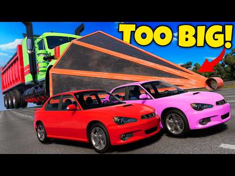 Racing GIANT Cars Literally BROKE BeamNG Drive...