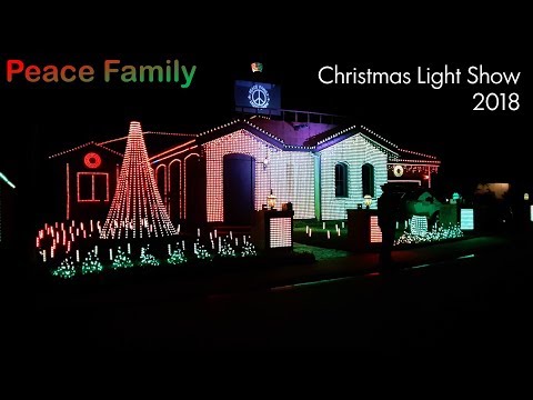Peace Family Christmas light show 2018
