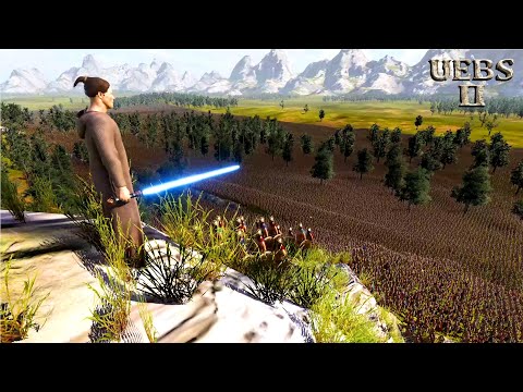 CAN 8,600 LASER KNIGHTS DEFEND MT OLYMPUS FROM 1,000,000 SPARTANS? | Epic Battle Simulator 2 UEBS 2