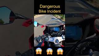 Dangerous bike incident | best save from accident #accident #cbr650r #viralshort #dangerous