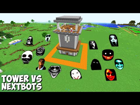 SURVIVAL TOWER DEFENSE VS JEFF THE KILLER AND SCARY NEXTBOTS in Minecraft - Gameplay - Coffin Meme