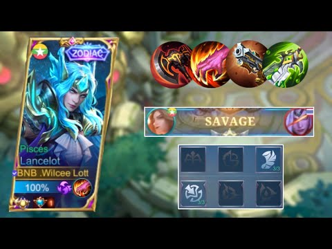 LANCELOT NEW BEST BUILD AND EMBLEM IN 2022 NEW SEASON!! | EASY SAVAGE + MANIAC 🔥 - TOP 1 LANCELOT