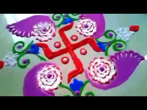 *Swasthika*rongoli design✨ beautiful rongoli✨ Pujarani Jena