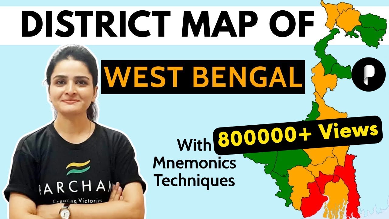 West Bengal Map 2023 | 23 Districts & 5 Divisions | Memory Techniques by Ma'am Richa