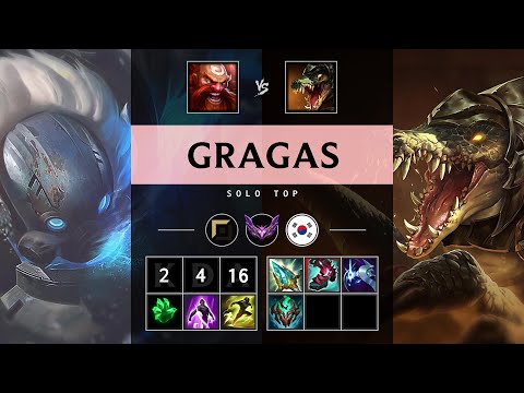 Gragas Top vs Renekton - KR Master Patch 25.18