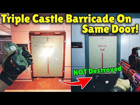 Placing Three Castle Barricades At The SAME DOOR! - Rainbow Six Siege