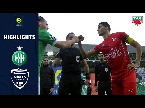 AS SAINT-ÉTIENNE - NÎMES OLYMPIQUE (2 - 2) - Highlights - (ASSE - NO) / 2020-2021