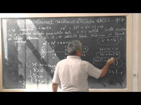 Lectia BAC 87  -  Ecuatie de grad trei  - Schema lui Horner