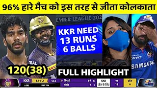 IPL 2021 MI vs KKR Match Full Highlight • today ipl match highlights 2021 • mi vs kkr full match