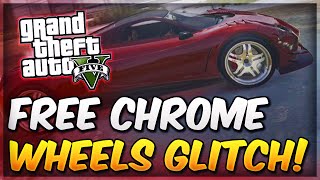 GTA 5 Glitches & Tricks - How To Get FREE CHROME WHEELS Online!