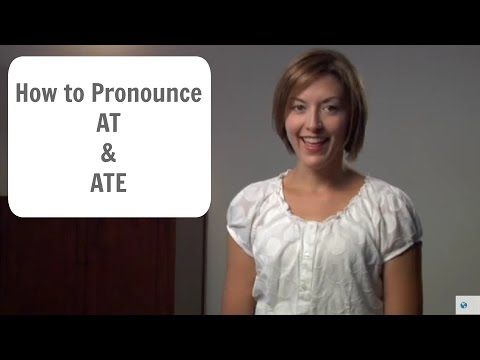 How to pronounce AT /æt / & ATE (EIGHT) /eɪt / - American English Pronunciation #learnenglish