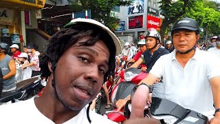 Vietnam Motorbike Riding through the Streets Vietnam capital Hanoi Old Quarter 🇻🇳