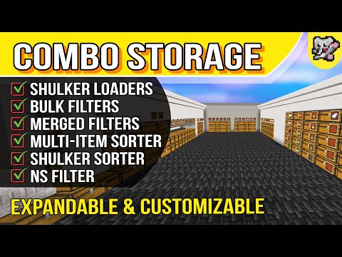Customizable Combination Item Sorter | Expandable Storage for Minecraft Bedrock