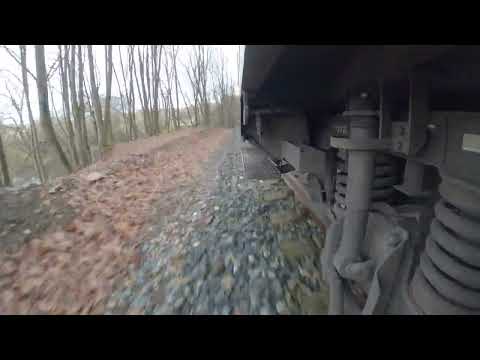 Čerčany - Zruč nad Sázavou / POHLED NA TRAŤ OD KOL A PODVOZKU / 4K KVALITA