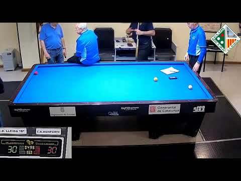 LLIGA CATALANA 3BANDES 3aDIV - CB LLEIDA "B" vs MONFORTE "B"