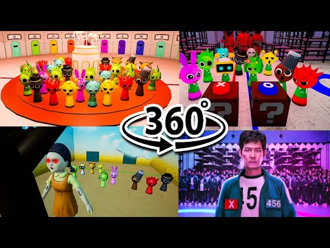 VR 360: YOU Got Kidnapped in Squid Game as Player 456 (All Games Compilation)