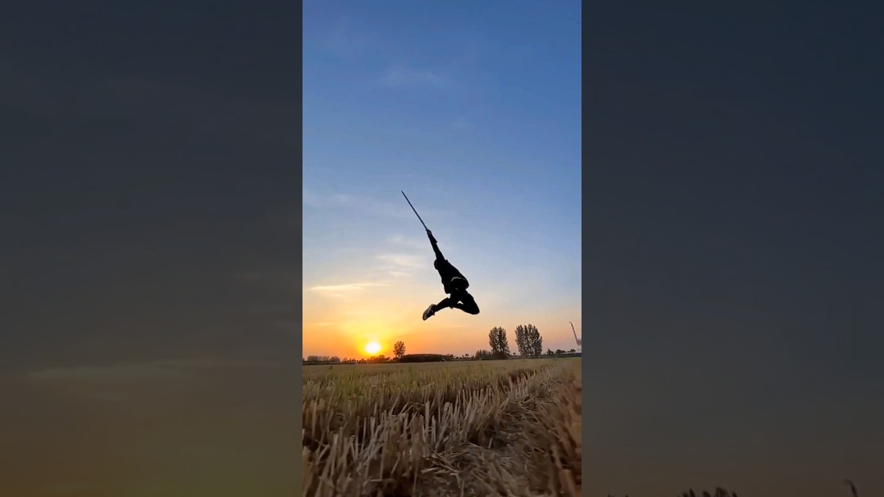 Kung fu training and beautiful background#kungfu #shaolinkungfu