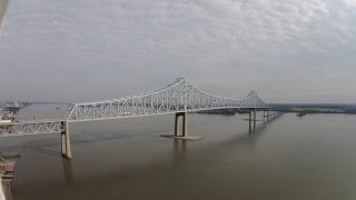 preview picture of video 'DJI Phantom 2 Vision Plus flight along Commodore Barry Bridge, Chester PA.'